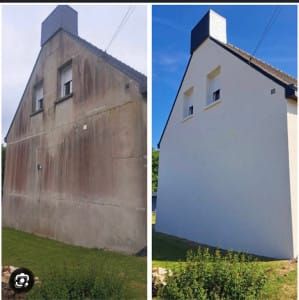 Pignon encrassé avant et après ravalement